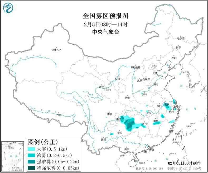  江南华南等地将有较强降水 安徽江苏等多地有大雾