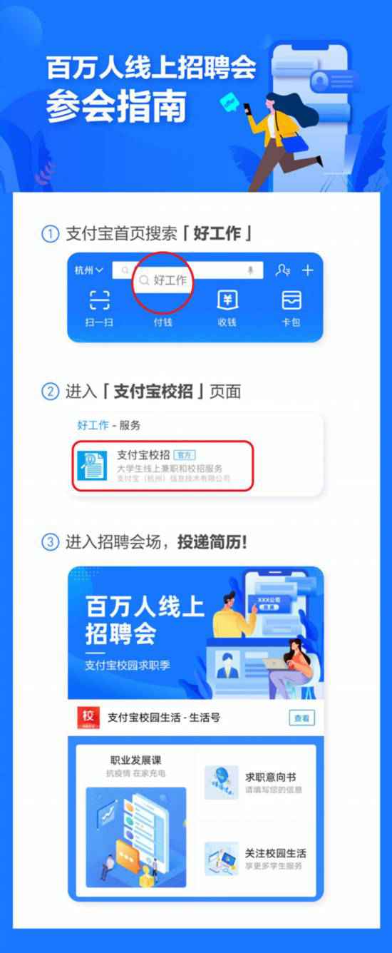 6万家企业上支付宝开“百万人无接触”招聘会