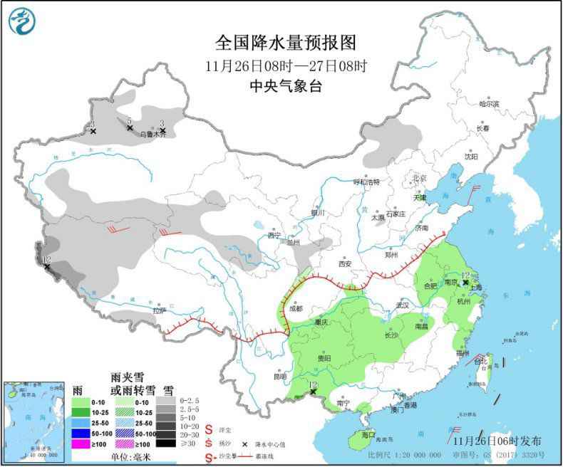  江南华南等地多阴雨天气 内蒙古黑龙江等地降温