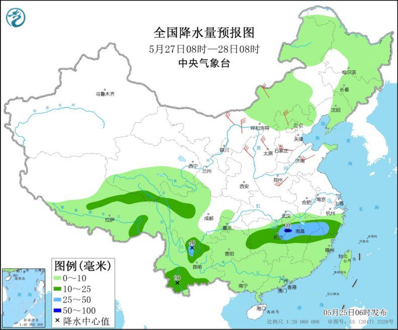 贵州至长江中下游将有较强降雨 华北东北等地多大风